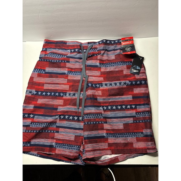 Men's Speedo (NEW) America red white and blue (large) swim trunks - Picture 1 of 7